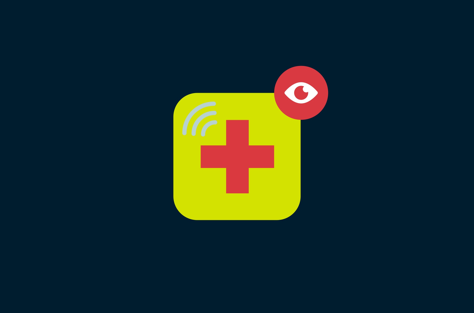 App icon with a cross and and eye.