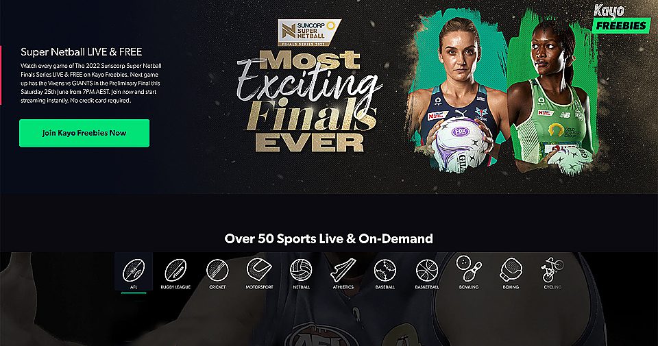 Enjoy Sports Channels On Kayo Sports