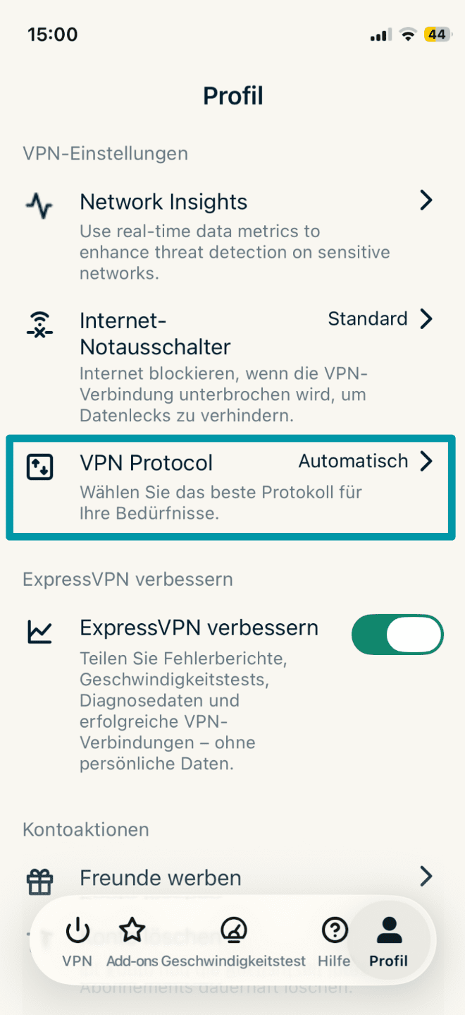 Select Vpn Protocol De