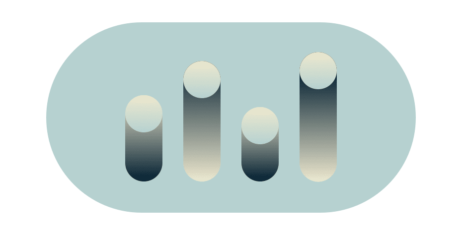 Bar graph with different heights.