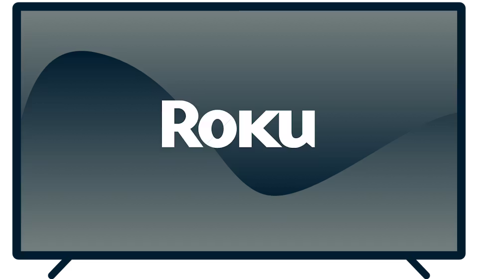 Logo Roku su una TV.