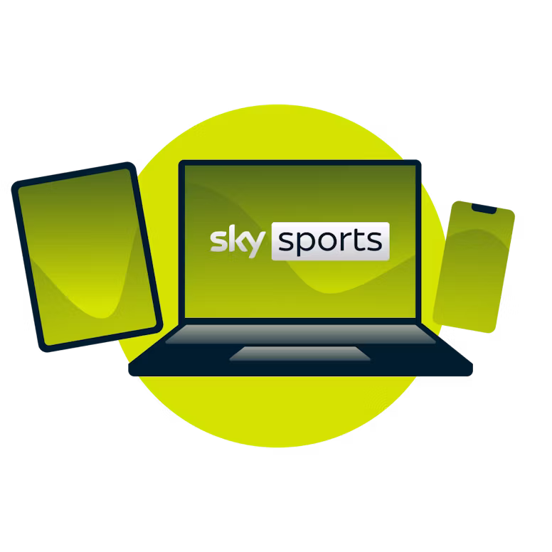 Sports icons on a computer screen